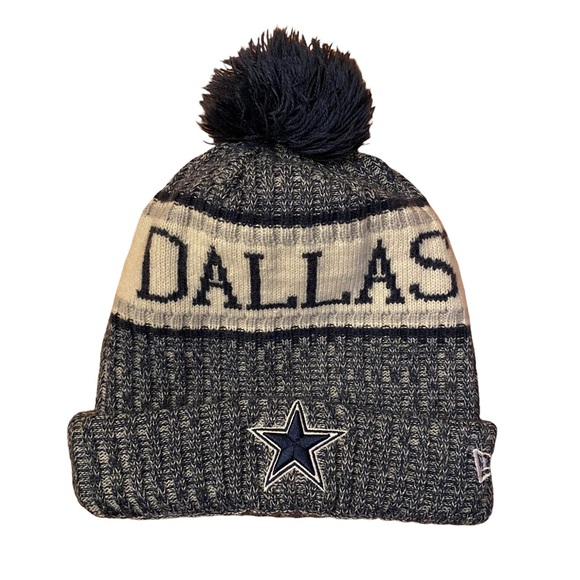 NFL Dallas Cowboys Sport Knit Beanie Winter Pom Hat Adult One Size Fits Most - Picture 7 of 7